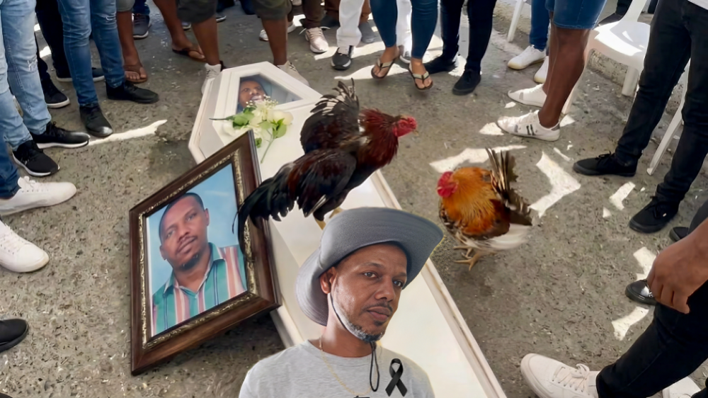 Con pelea de gallos le dieron el último adiós al joven Starling del municipio de Jima Abajo La Vega