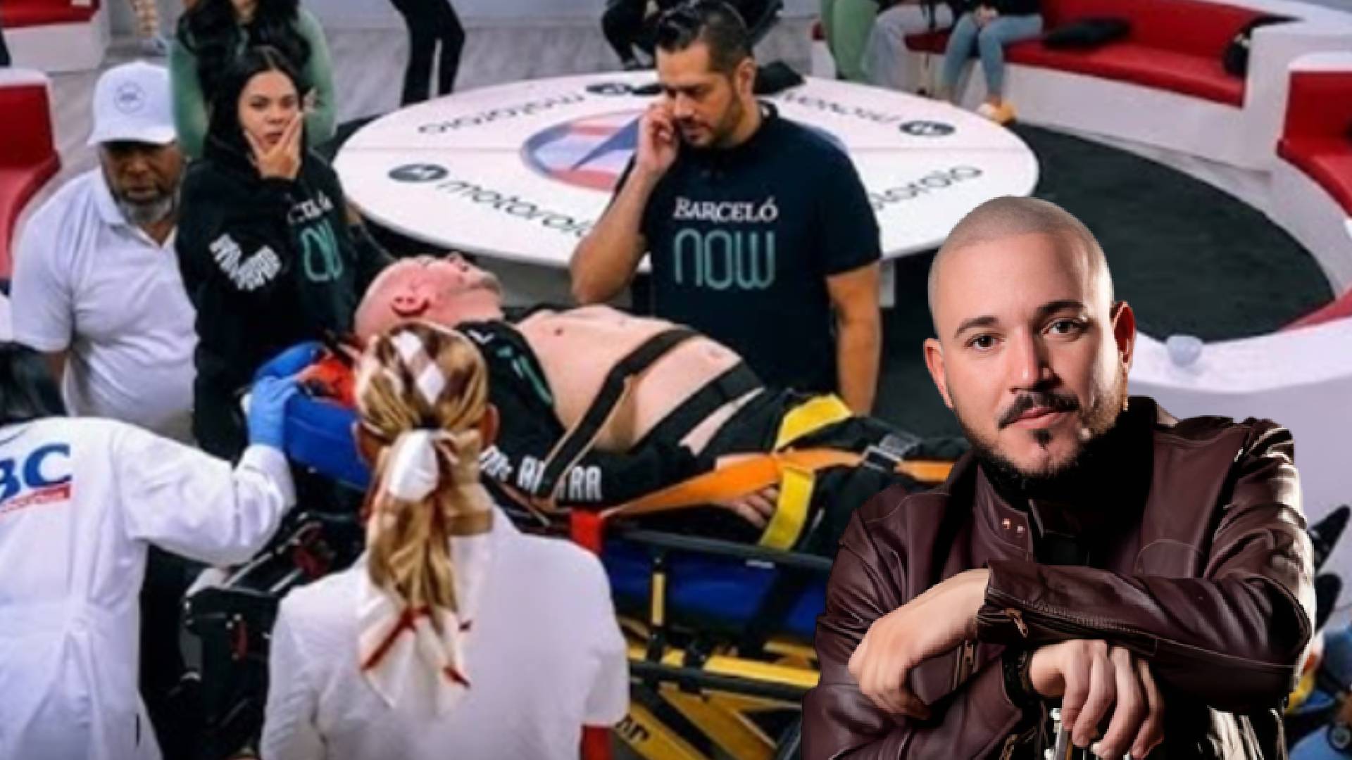 Nacho Estrella sufre desmayo en vivo en  "Planeta Alofoke" y es trasladado de emergencia